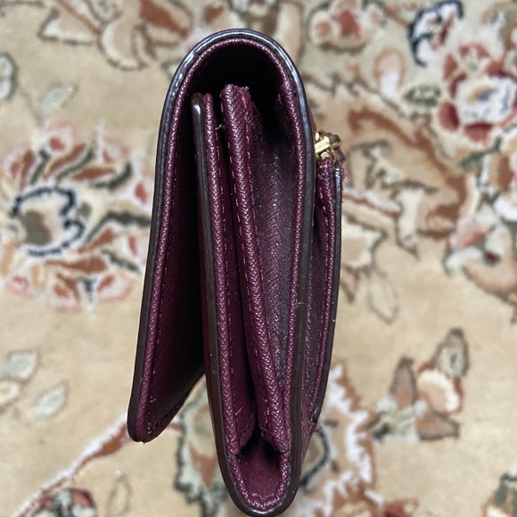 Kate Spade Burgundy Saffiano Leather Wallet - Picture 8 of 9
